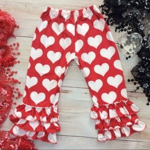 Boutique Girls Valentines Heart Icing Pants